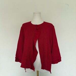 Red Women's Cardigan Sweater